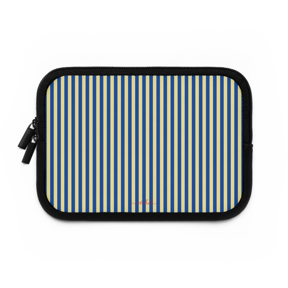 Cobalt & Butter Striped Custodia per laptop di etchd, vista 2
