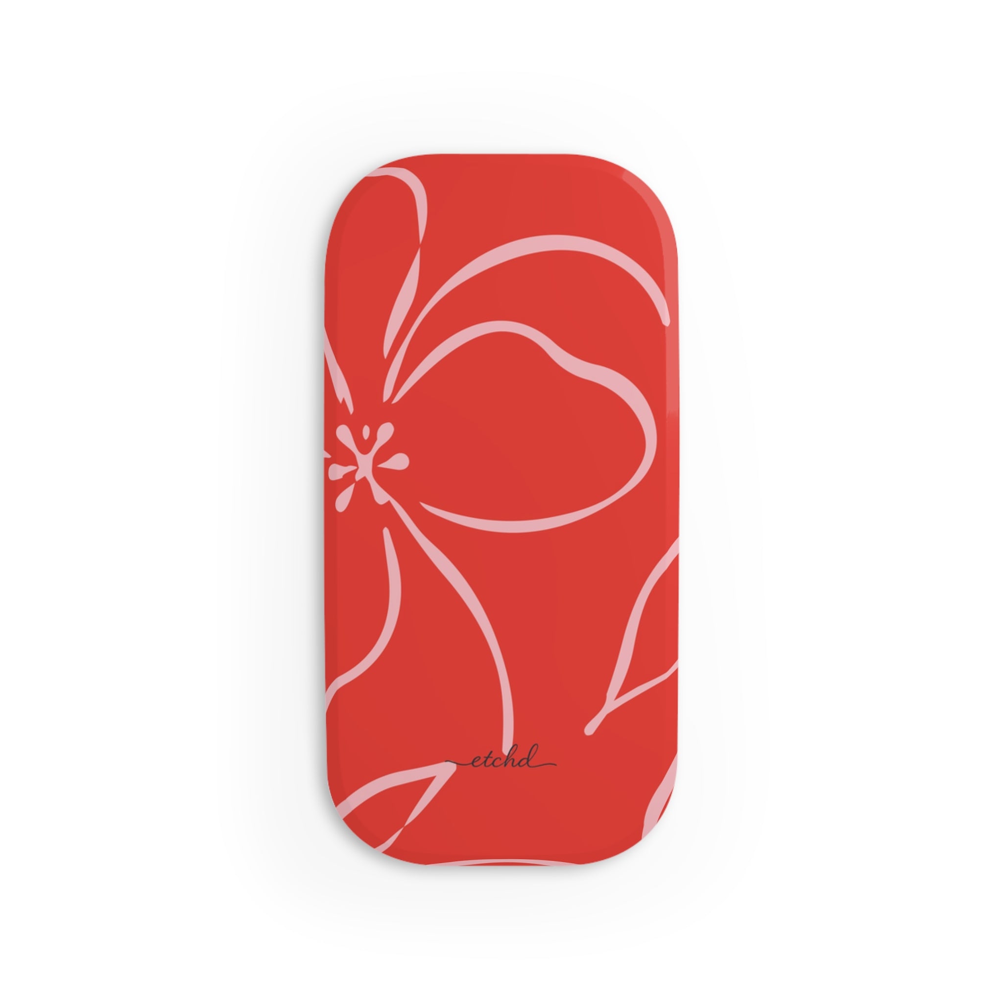 Poppy & Blush Floral Anello clip per telefono di etchd, vista 2