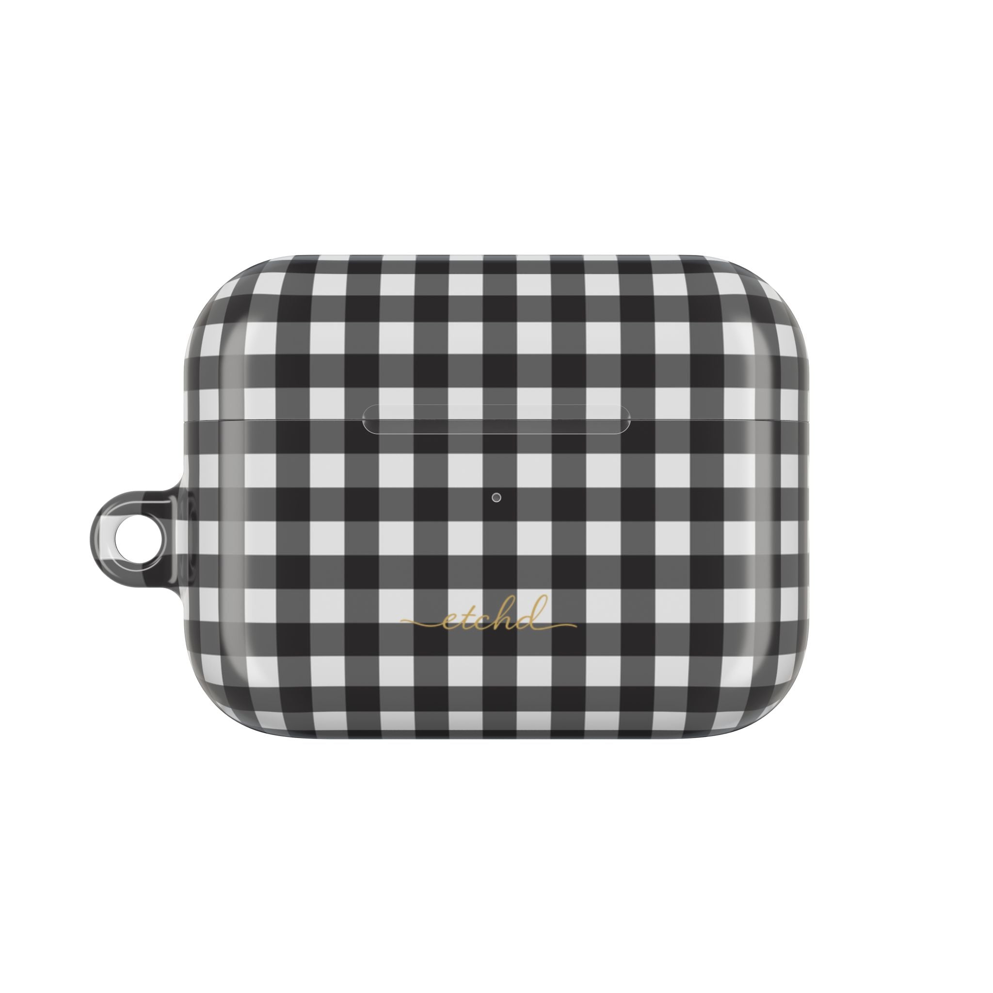 Black & White Gingham AirPods-Funda de etchd, vista 2