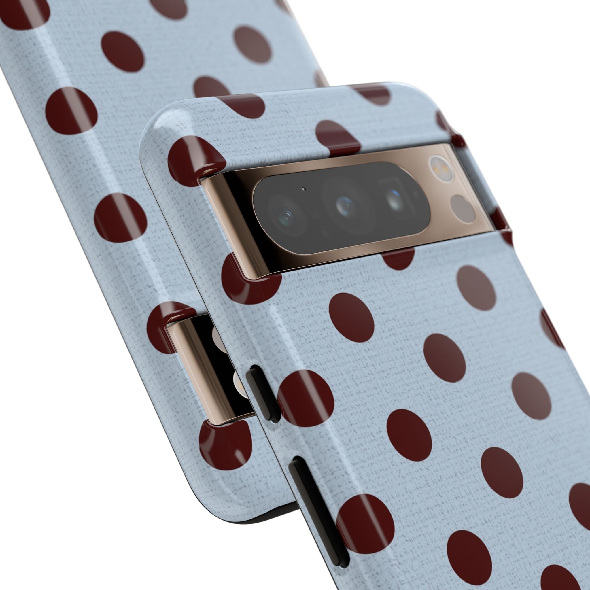 Blue & Cherry Polka Dot Phone Case by etchd, view 53