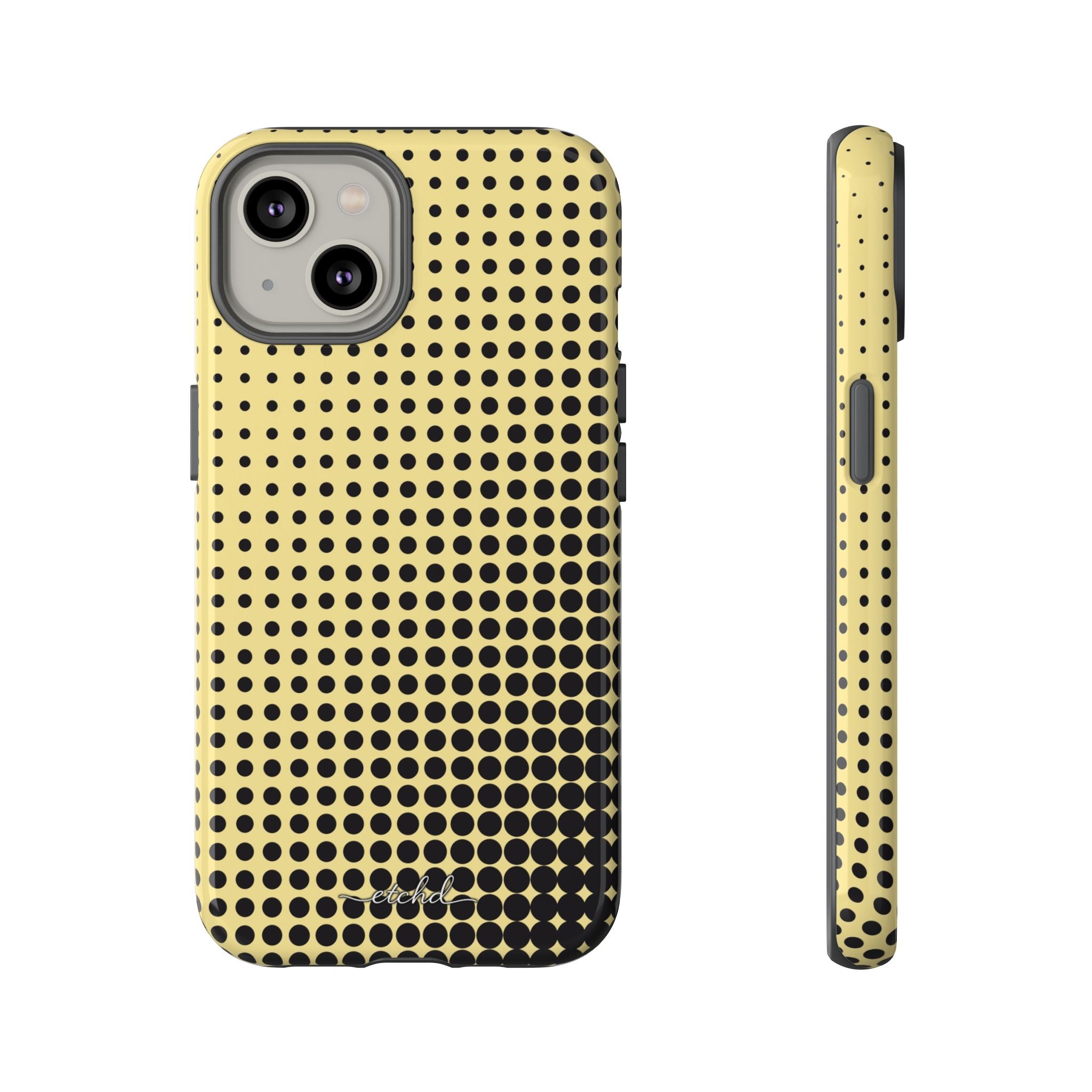 Butter Halftone Phone Case by etchd, view 2