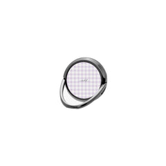 Lilac & White Gingham Phone Ring Holder by etchd