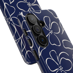 Navy & Cream Floral Phone Case by etchd, view 209