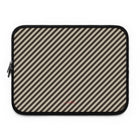 Cream & Brown Striped Diagonal Funda para portátil