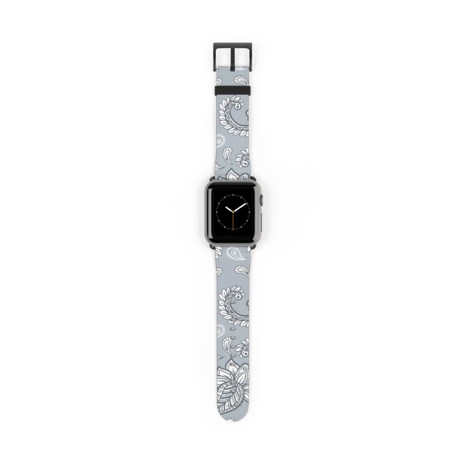 Dusty Blue Paisley Smartwatch Strap by etchd