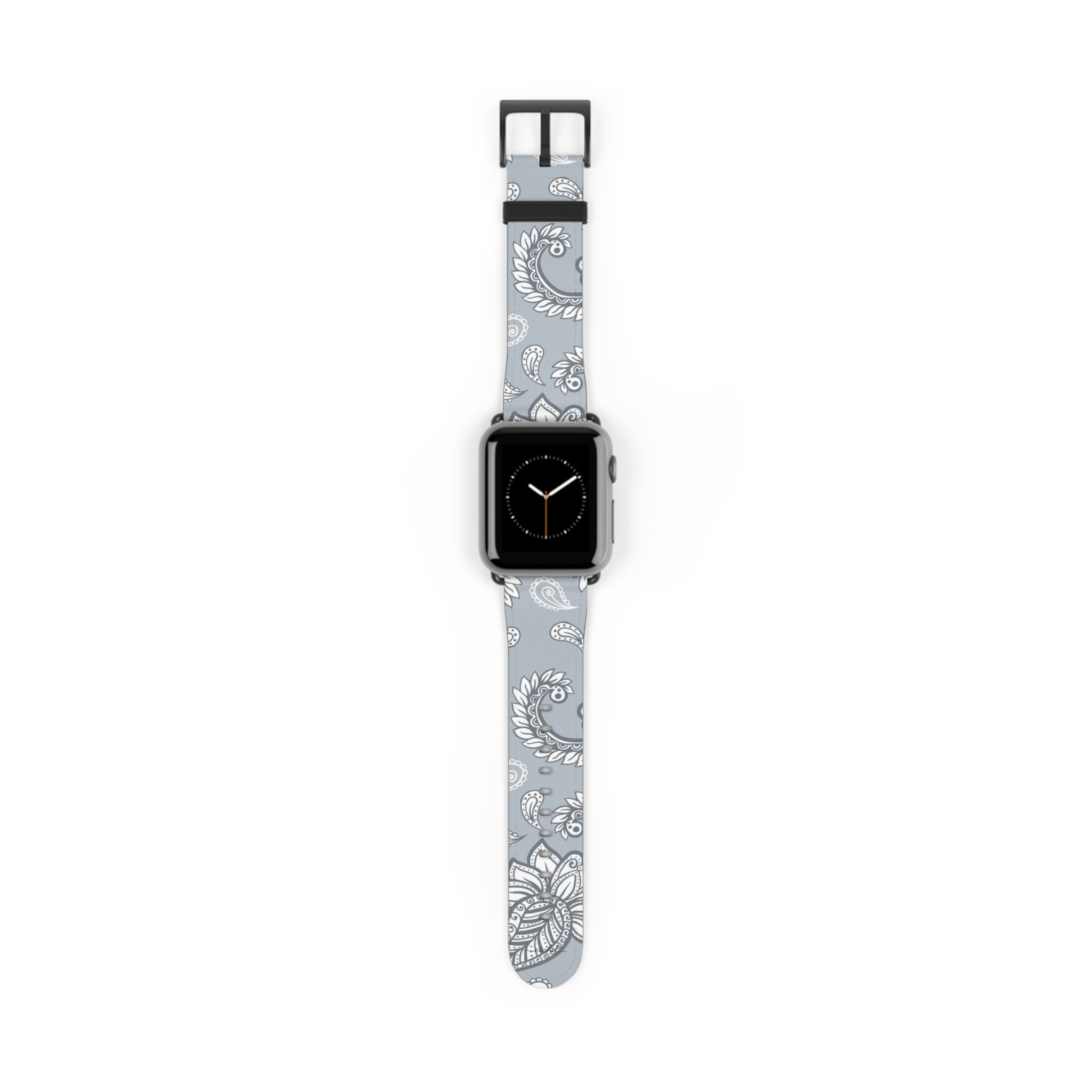 Dusty Blue Paisley Smartwatch Strap by etchd