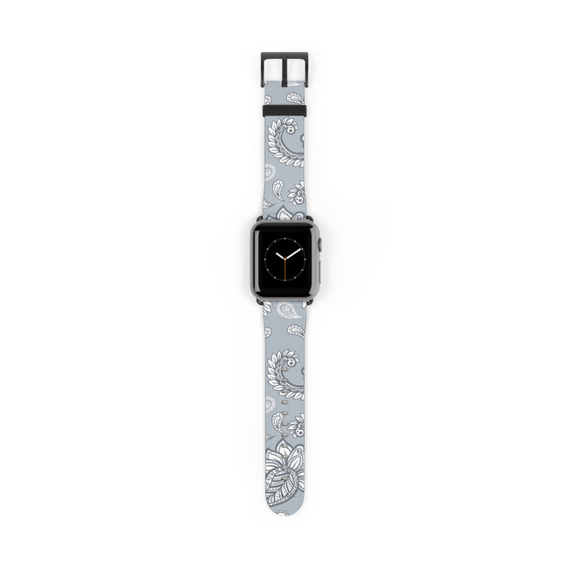 Dusty Blue Paisley Smartwatch-Armband-zoom-