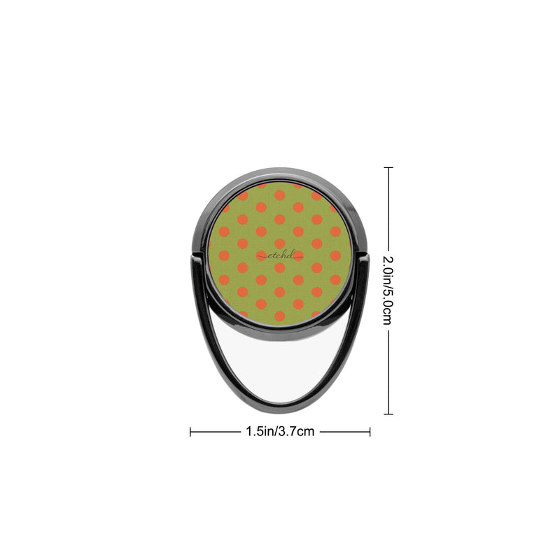 Persimmon And Wasabi Polka Dot Handy Ring-Halterung-zoom-