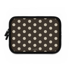 Cream & Brown Polka Dot Laptop Sleeve by etchd, view 2