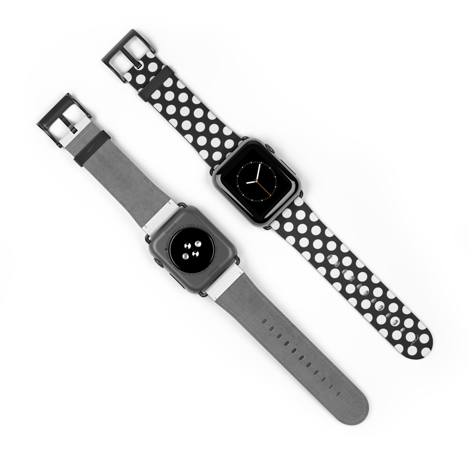 White & Black Polka Dot Smartwatch Strap by etchd, view 10