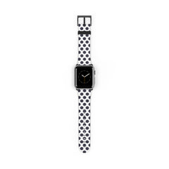Navy And White Polka Dot Smartwatch Strap by etchd