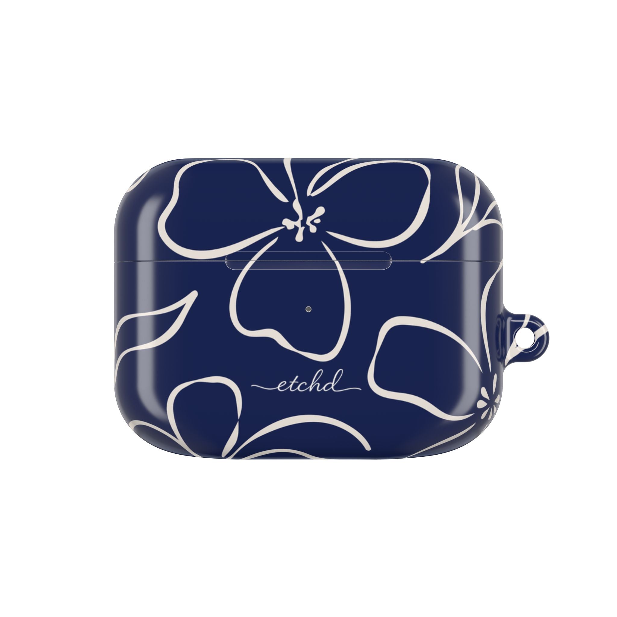 Navy & Cream Floral AirPod Case by etchd