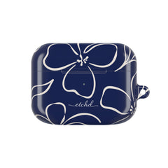 Navy & Cream Floral AirPod Case by etchd