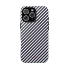 Plum & Blue Striped Diagonal Cover per telefono
