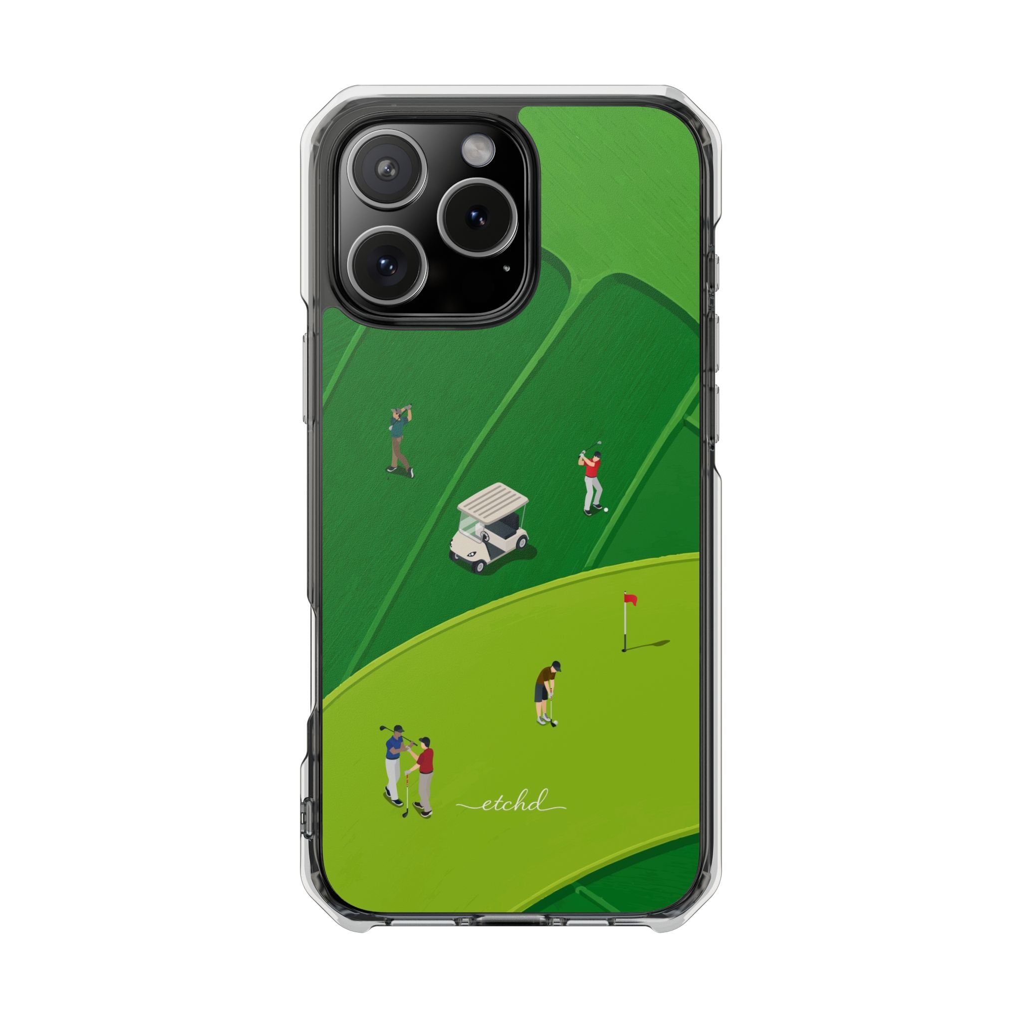 Golfers Clear Magnetic Phone Case by etchd