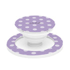 Cream & Lilac Polka Dot Phone Grip And Stand