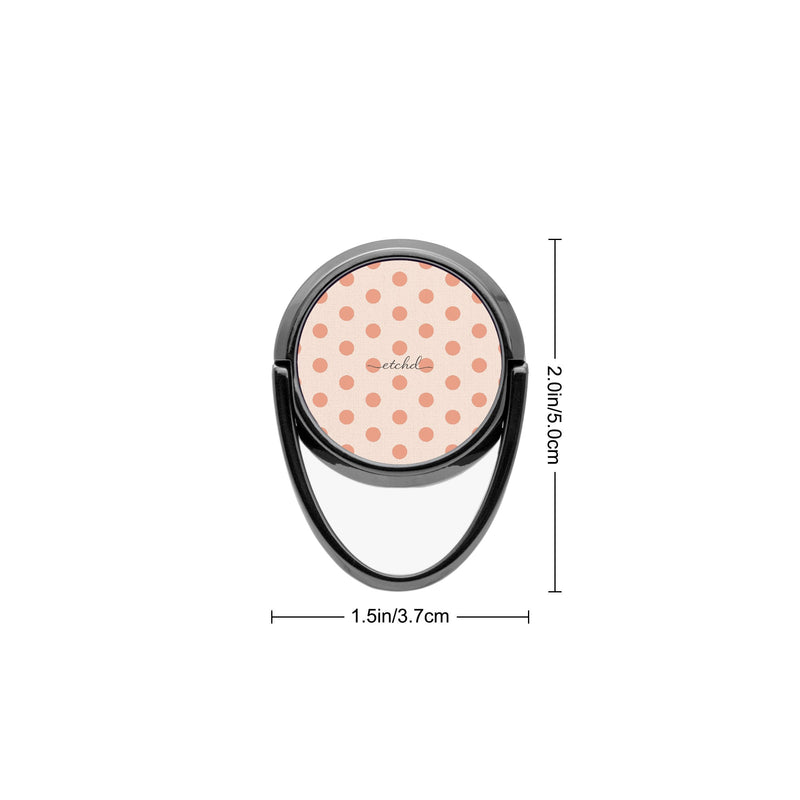 Coral Polka Dot Ring-Halterung fürs Handy-zoom-