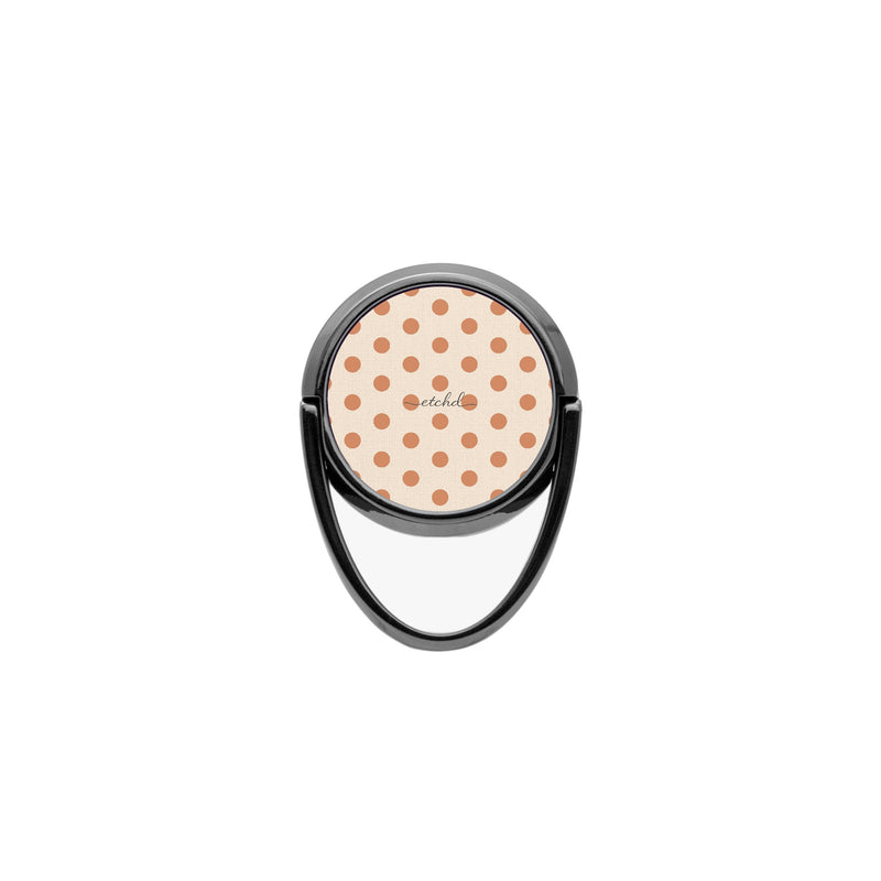 Terracotta Polka Dot Handy Ring-Halterung-zoom-