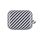 Navy & White Striped Diagonal Custodia per AirPods