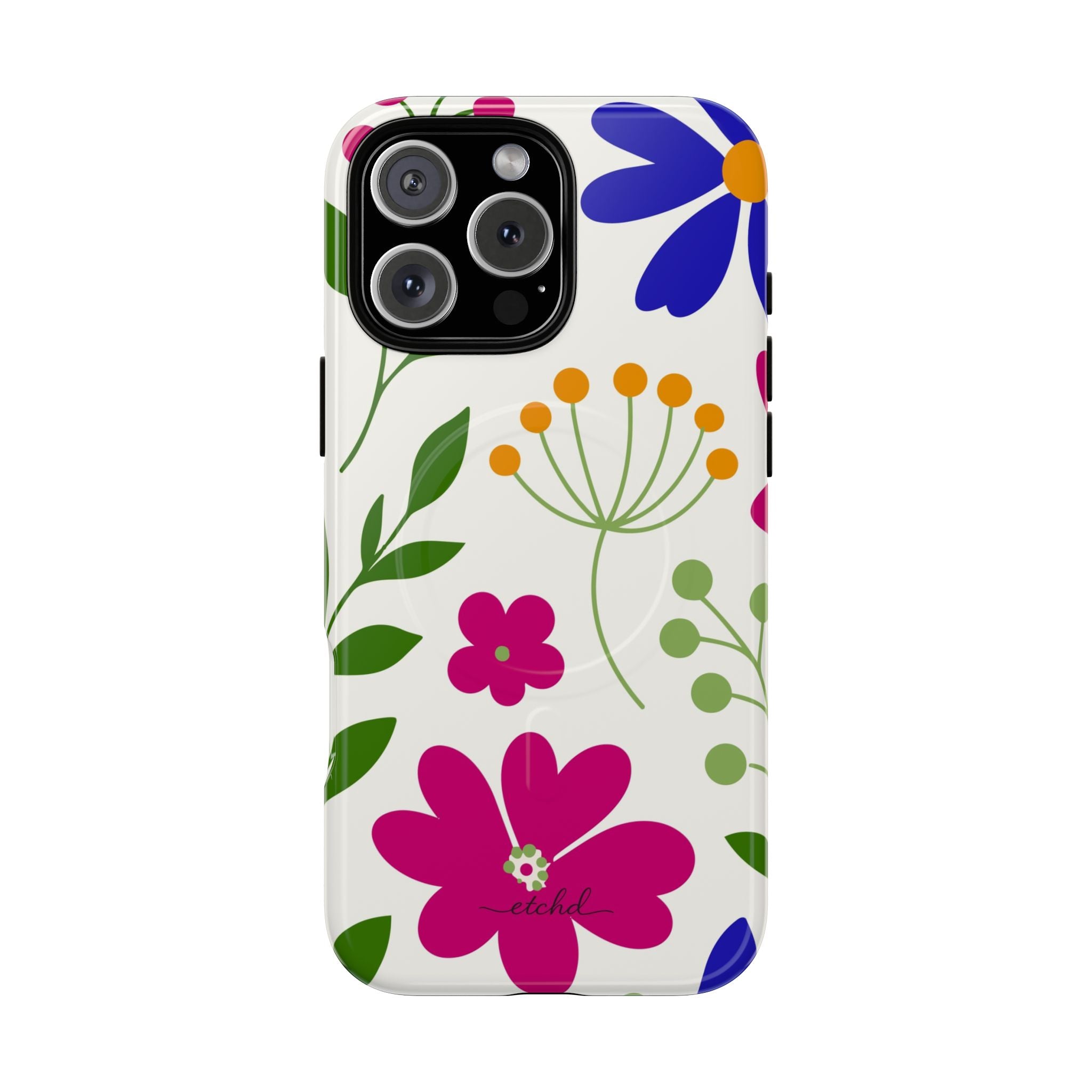 Funky Floral Magnetic Phone Case by etchd