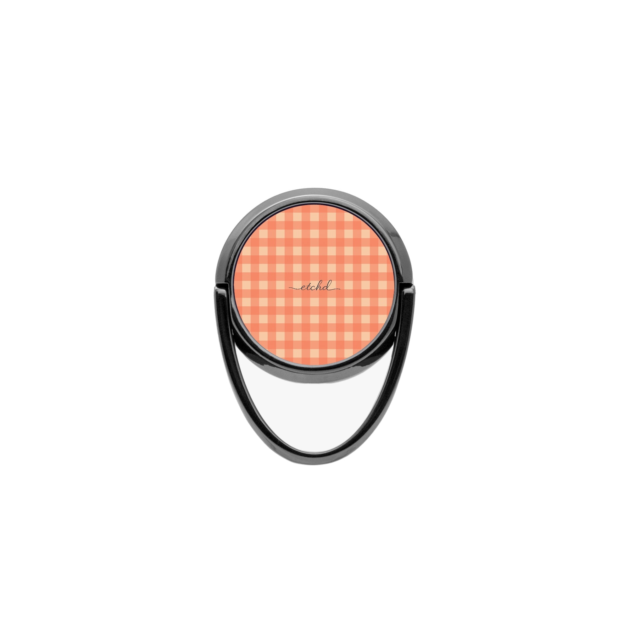 Coral & Peach Gingham Phone Ring Holder by etchd, view 4