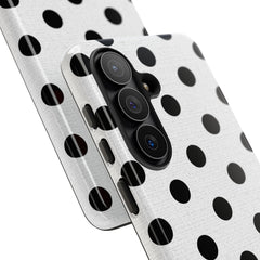 Black & White Polka Dot Phone Case by etchd, view 219