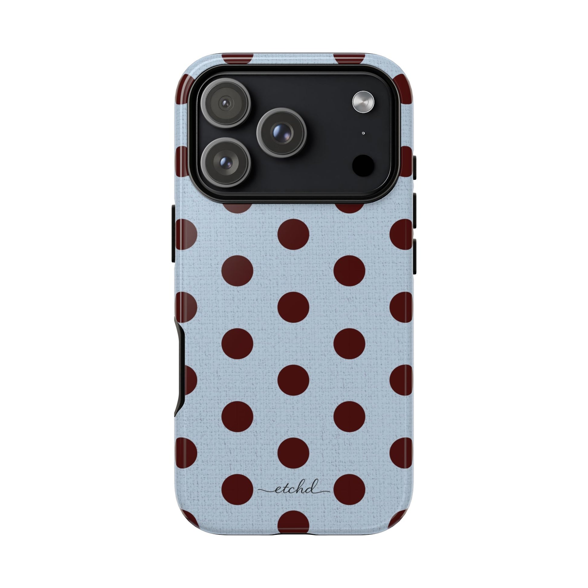 Blue & Cherry Polka Dot Phone Case by etchd, view 48