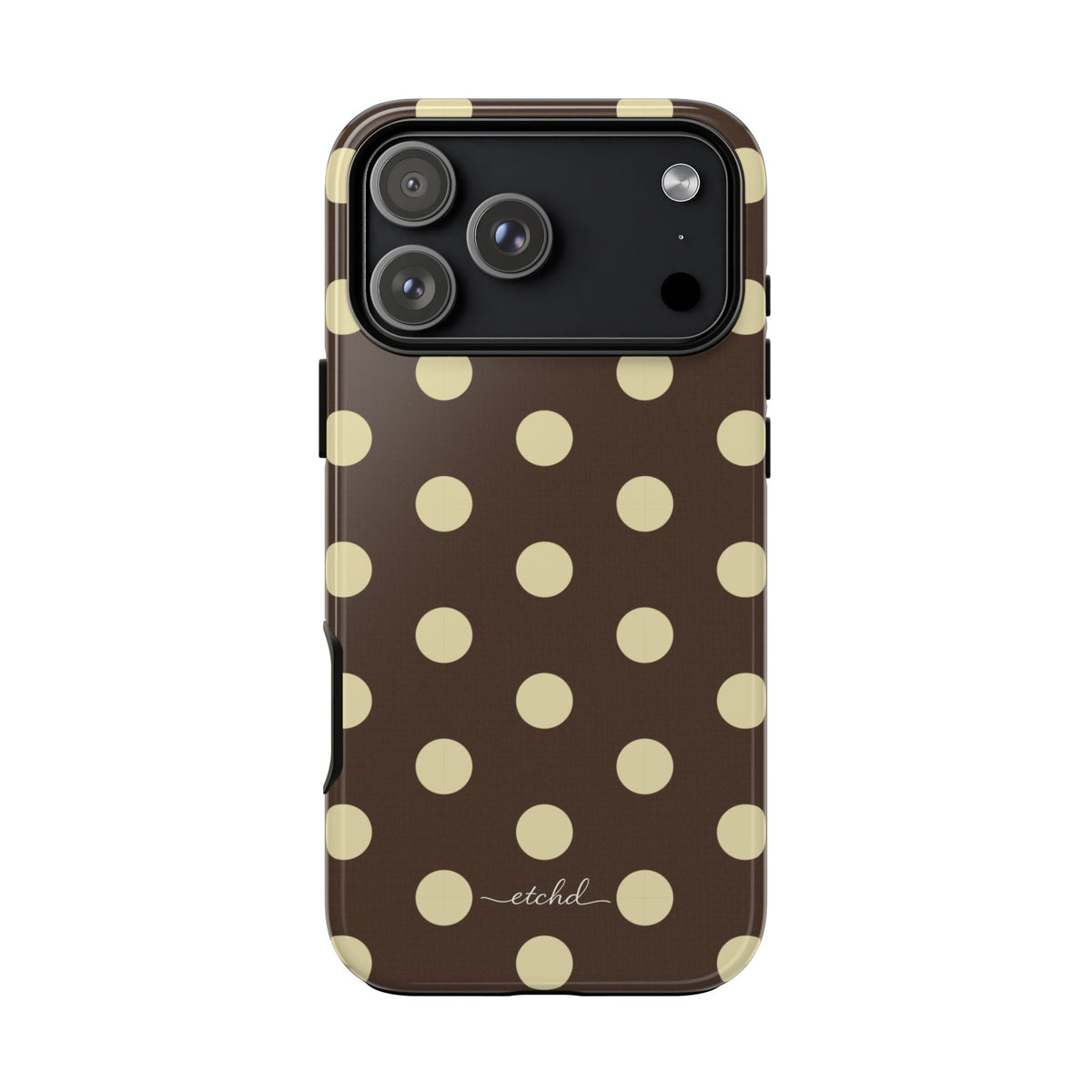 Brown & Butter Polka Dot Phone Case by etchd, view 59