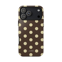 Brown & Butter Polka Dot Phone Case by etchd, view 59