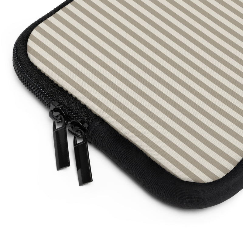 Neutral Striped Laptop Sleeve by etchd, view 12