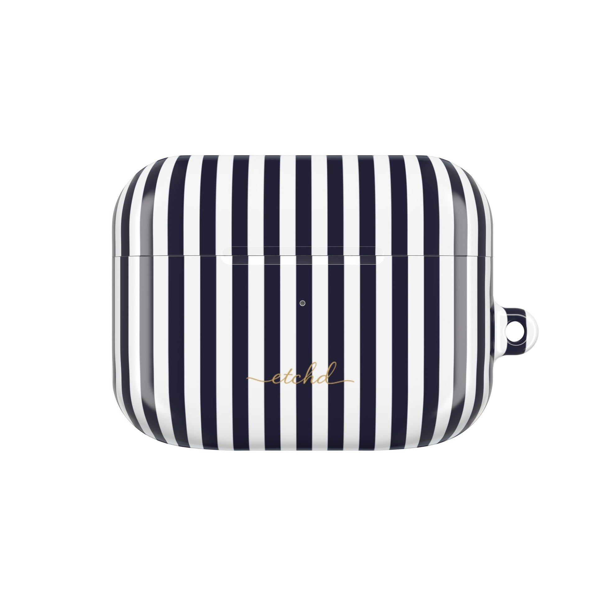 Navy & White Striped AirPod Case by etchd