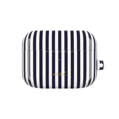 Navy & White Striped AirPod Case by etchd