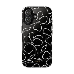 Black & White Floral Magnetic Phone Case by etchd, view 25