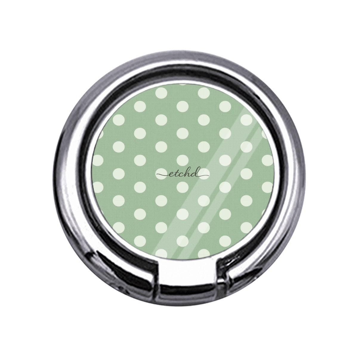 Cream & Sage Polka Dot Slim Ring Holder by etchd