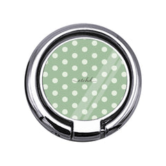 Cream & Sage Polka Dot Slim Ring Holder by etchd
