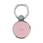 Blush & Cream Striped Diagonal Klassische Ring Handyhalterung
