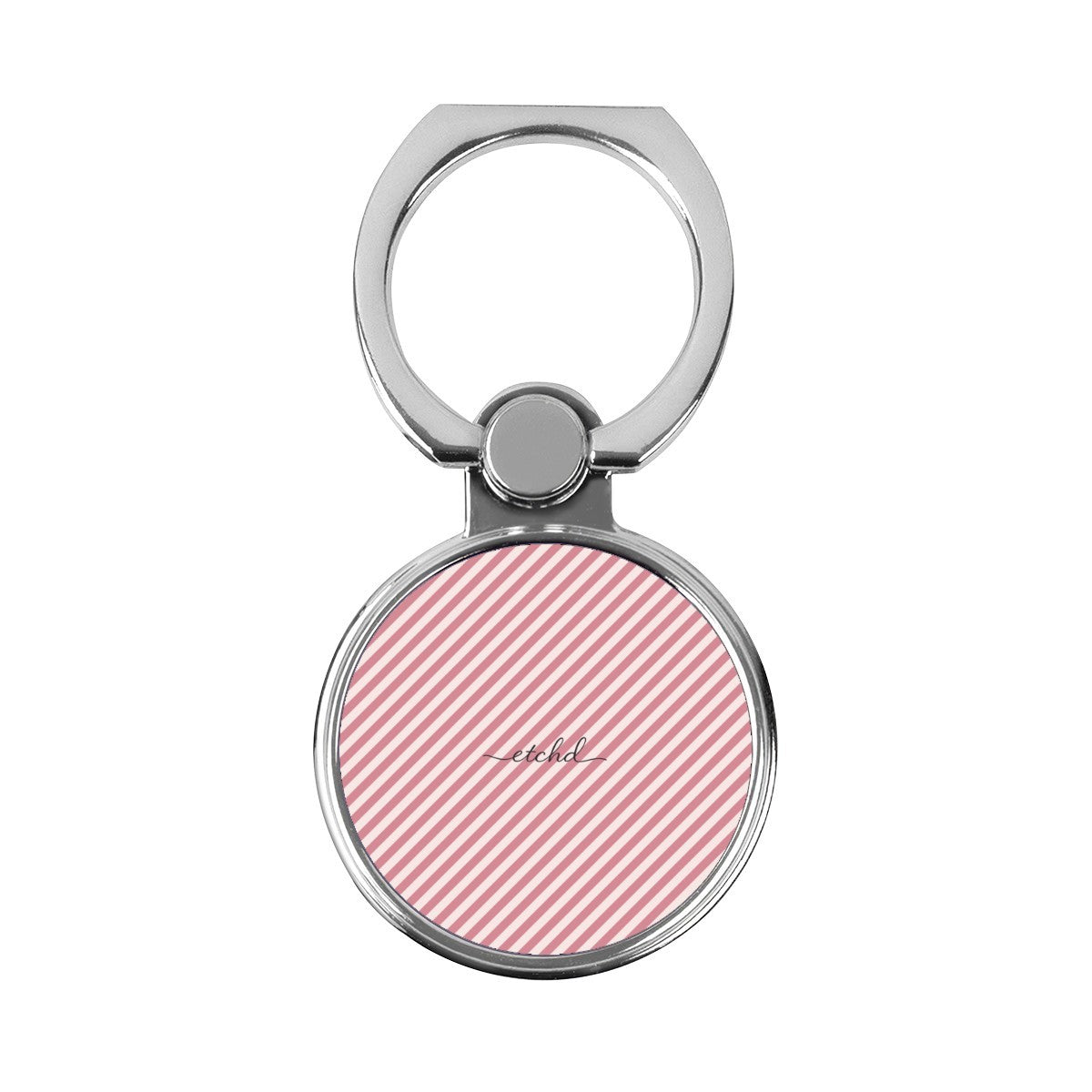 Blush & Cream Striped Diagonal Classic Ring Holder by etchd