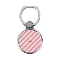 Blush & Cream Striped Diagonal Classic Ring Holder by etchd