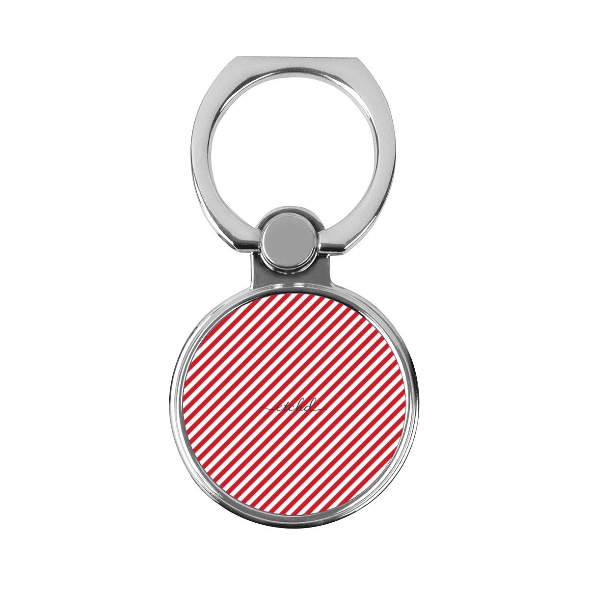Classic Red & White Striped Diagonal Classic Ring Holder by etchd
