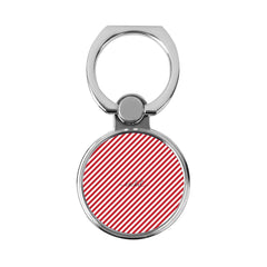 Classic Red & White Striped Diagonal Classic Ring Holder by etchd