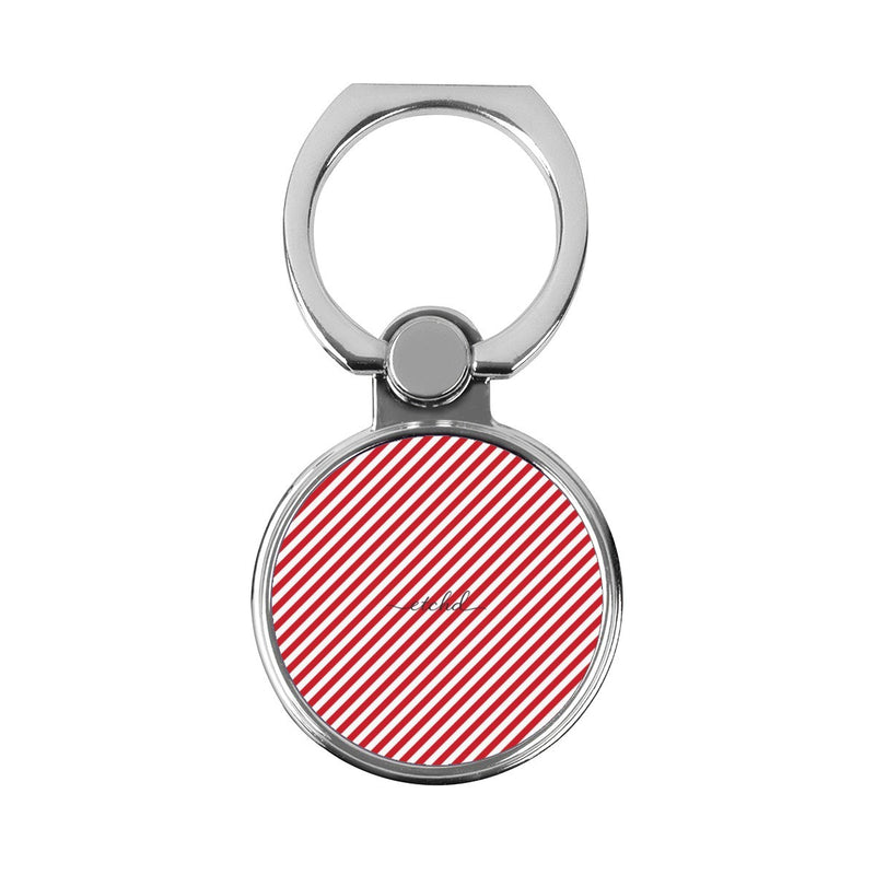 Classic Red & White Striped Diagonal Classic Ring Holder-zoom-
