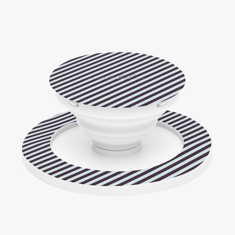 Blue And Plum Striped Phone Grip And Stand-zoom-