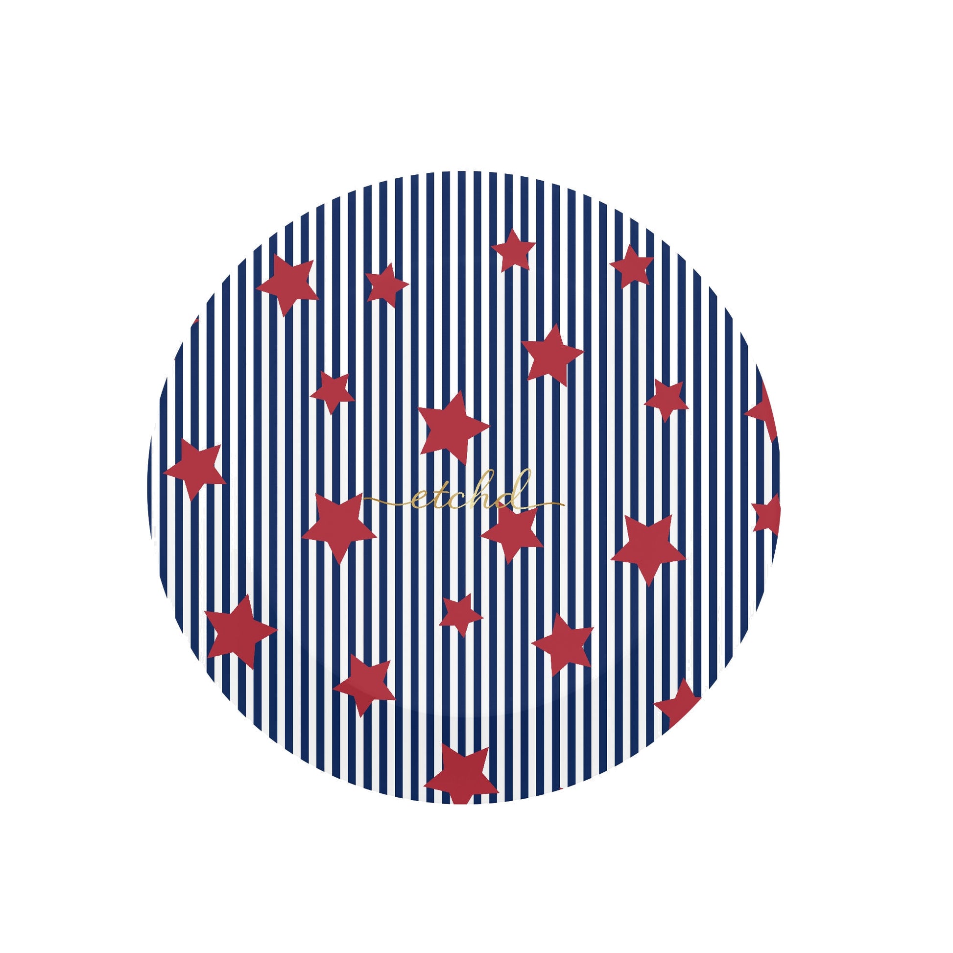 Blue Stripes & Red Stars Phone Grip And Stand by etchd, view 2