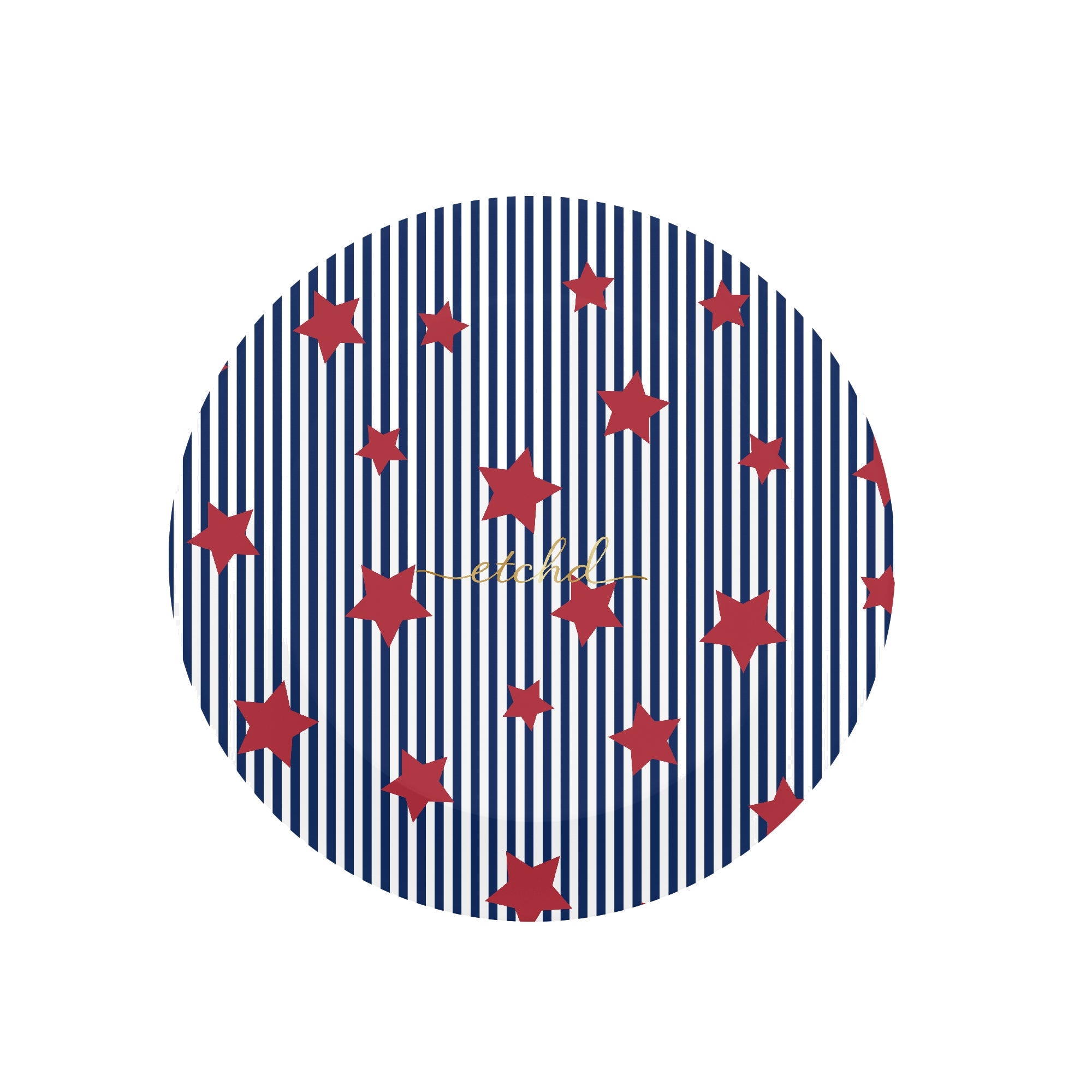 Blue Stripes & Red Stars Phone Grip And Stand by etchd, view 2