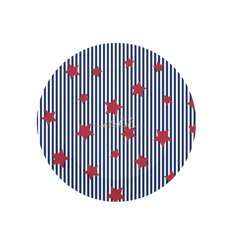 Blue Stripes & Red Stars Phone Grip And Stand-zoom-