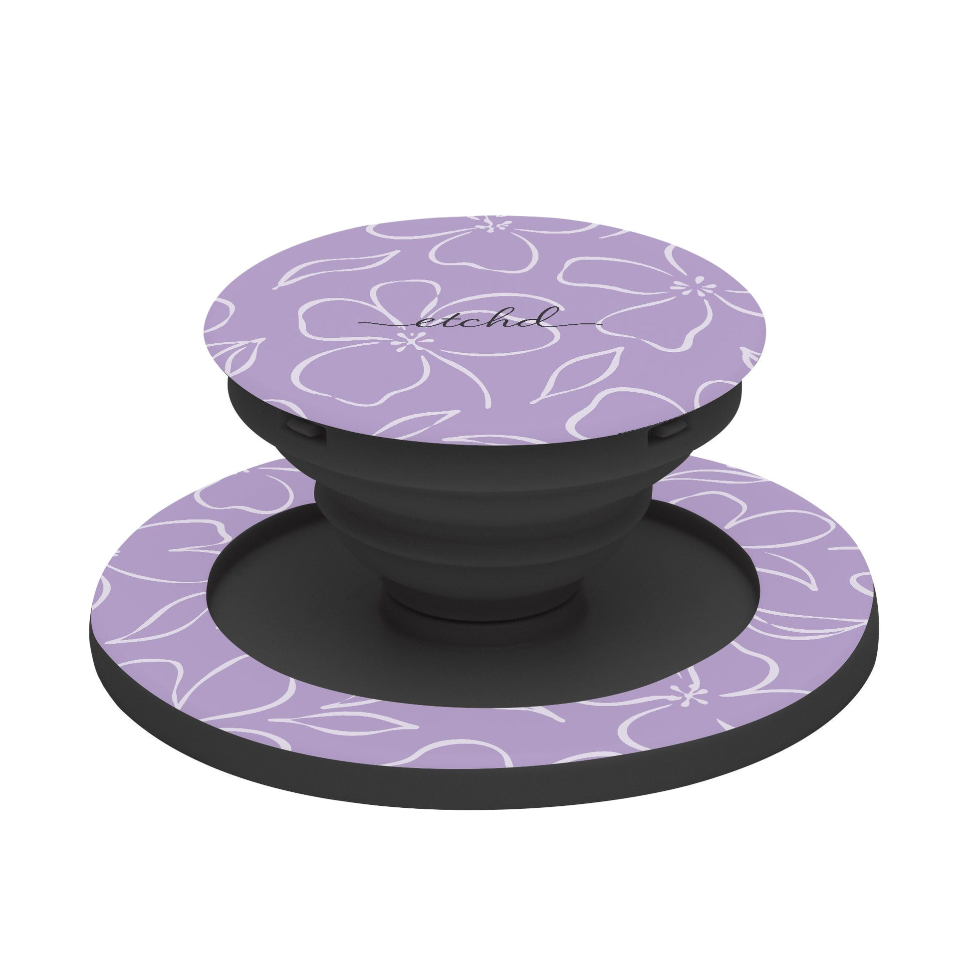 Lilac & Cream Floral Phone Grip And Stand by etchd, view 6