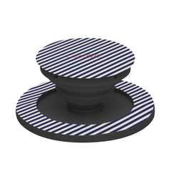 Navy & Cream Striped Diagonal Phone Grip And Stand by etchd, view 6