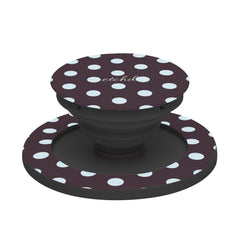 Blue And Plum Polka Dot Phone Grip And Stand by etchd, view 6