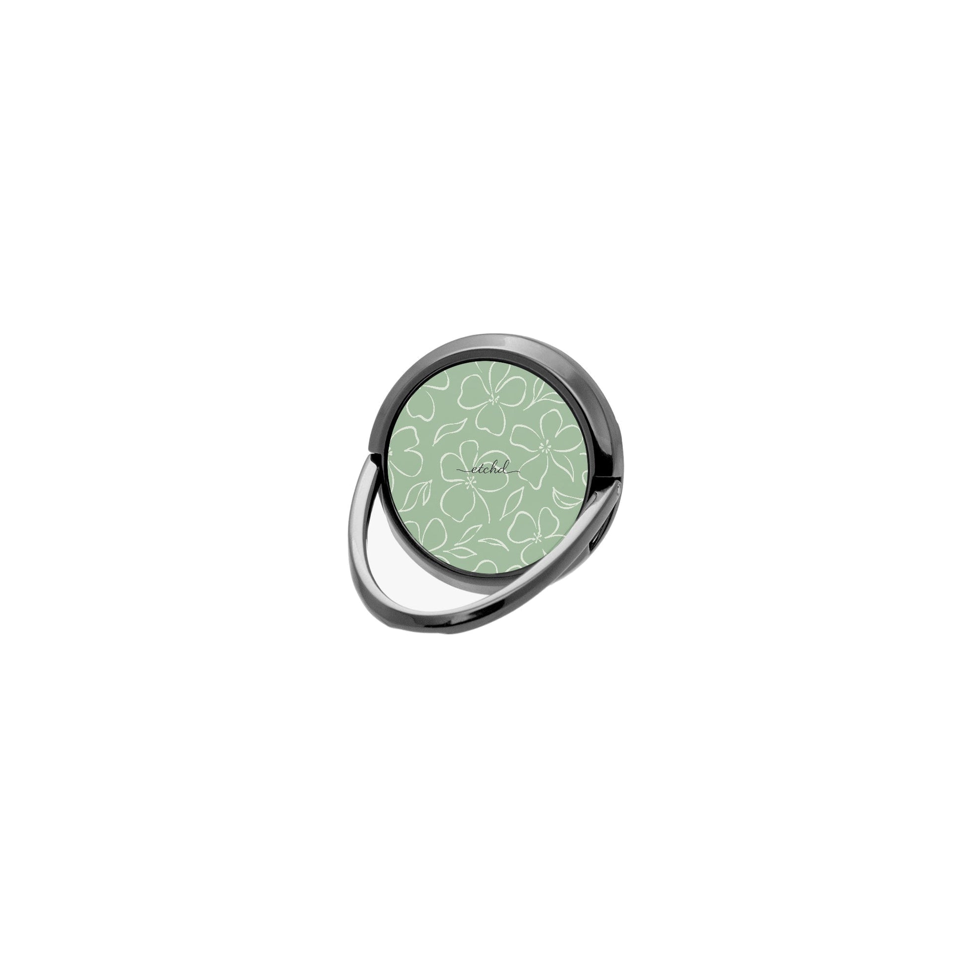 Sage & Cream Floral Anillo soporte para móvil de etchd