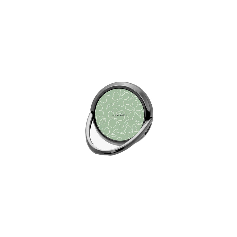 Sage & Cream Floral Anillo soporte para móvil-zoom-